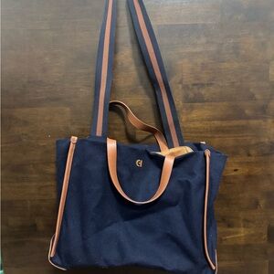 Cole Haan Navy and Brown Tote Bag